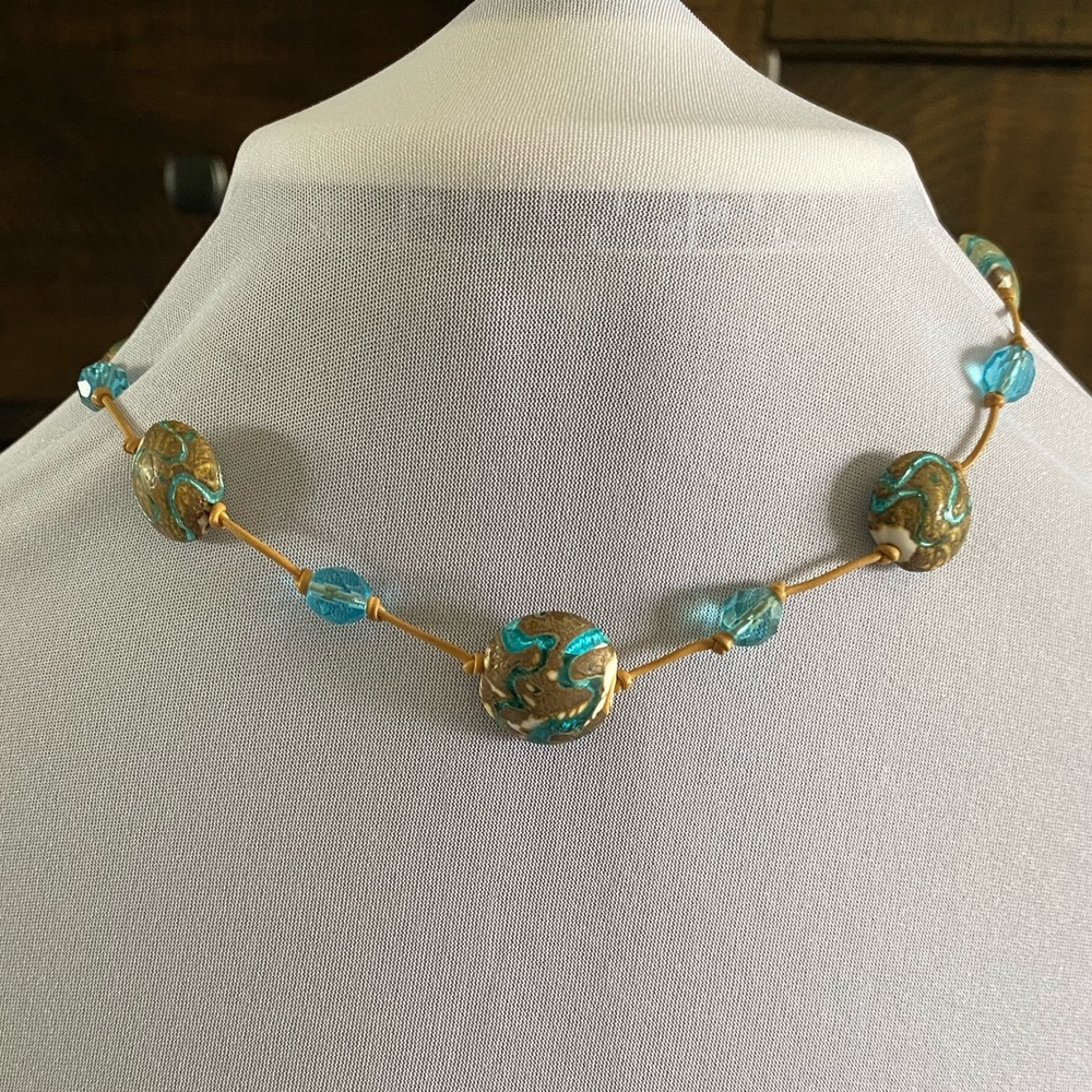 Blown Glass Beaded Necklace